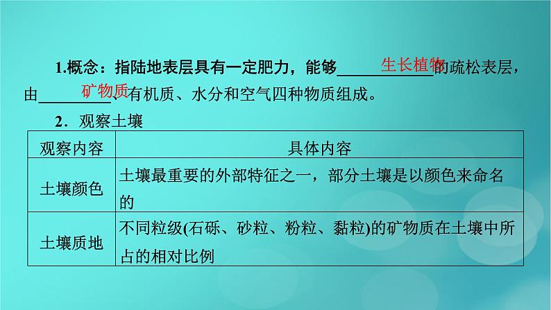 新高考适用2024版高考地理一轮总复习第1部分自然地理第6章自然环境的整体性与差异性第1讲植被与土壤考点2土壤课件05