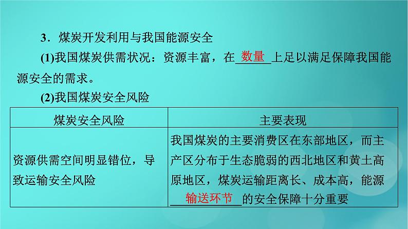 新高考适用2024版高考地理一轮总复习第4部分资源环境与国家安全第2章资源安全与国家安全第1讲资源安全对国家安全的影响与中国的能源安全考点2中国的能源安全课件07