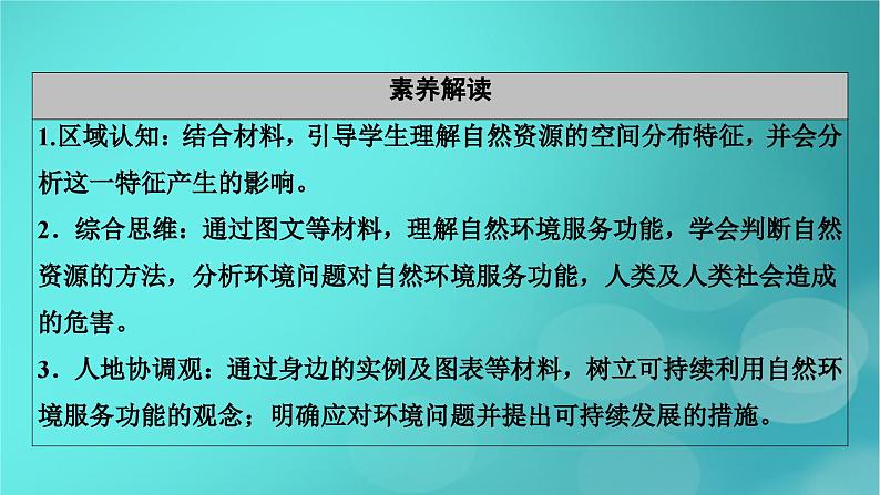 新高考适用2024版高考地理一轮总复习第4部分资源环境与国家安全第1章自然环境与人类社会考点1自然环境的服务功能课件第5页