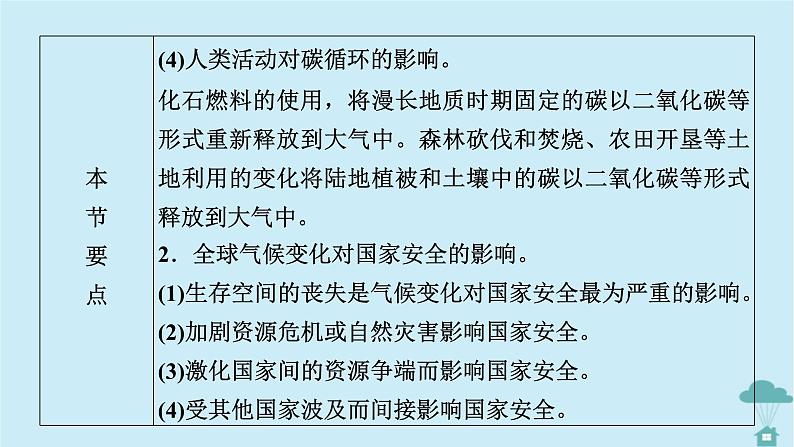 新教材2023年高中地理第3章环境安全与国家安全第4节全球气候变化与国家安全课件新人教版选择性必修304