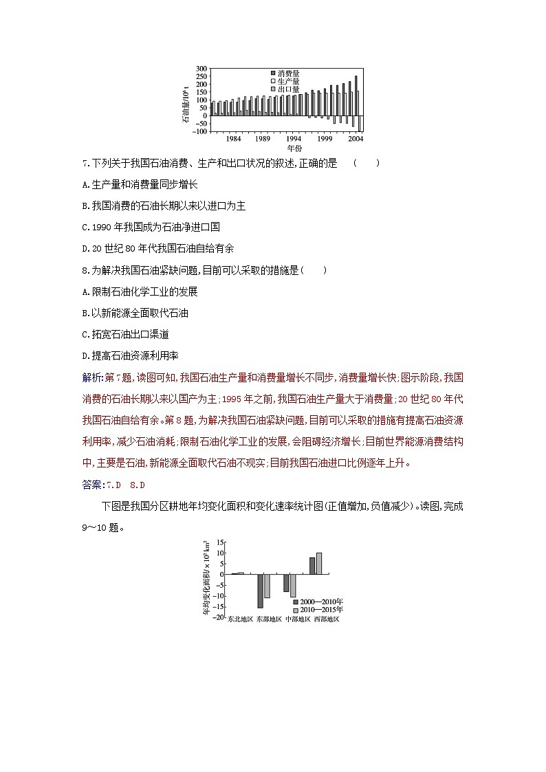 新教材2023高中地理第二章资源安全与国家安全综合检测卷新人教版选择性必修303
