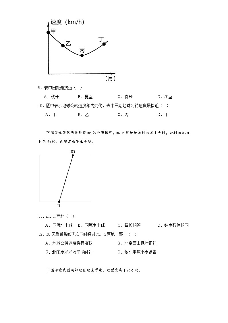 甘肃省靖远县第一中学2022-2023学年高三上学期第二次模拟地理试题（含解析）第3页