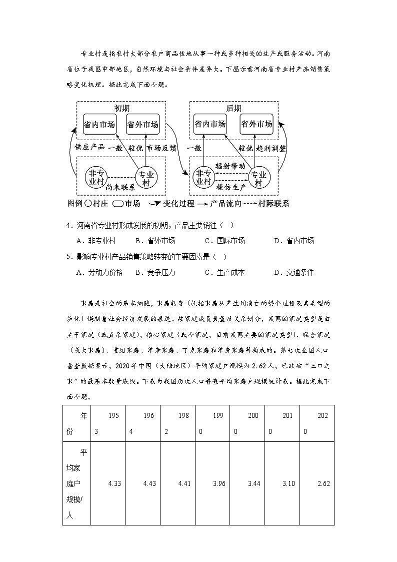 2022届辽宁省县级重点高中协作体高三模拟考试地理试题（含解析）02