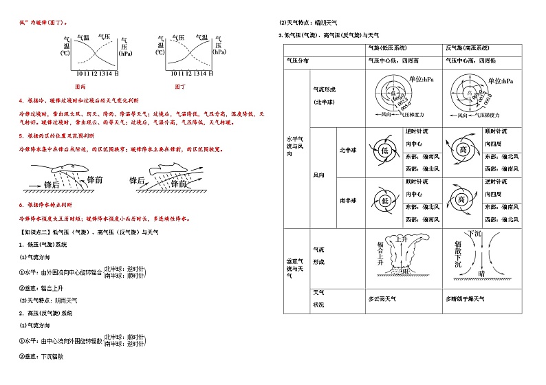 3.3 天气系统学案 - 2023-2024学年高二地理同步教学（湘教版2019选择性必修1）03