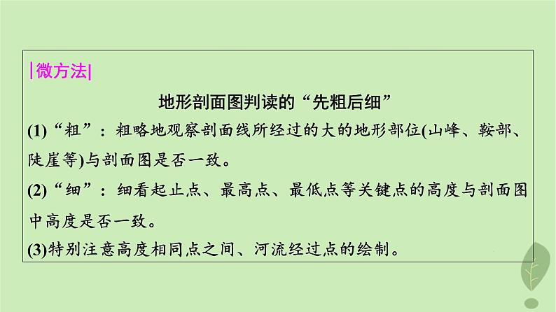 2024版高考地理一轮总复习第1章宇宙中的地球第2节等高线地形图和地形剖面图课件08