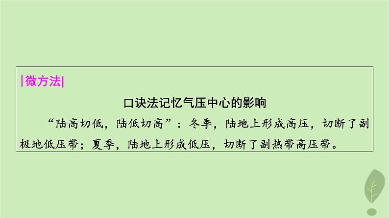 2024版高考地理一轮总复习第2章地球上的大气第4节气压带和风带课件06