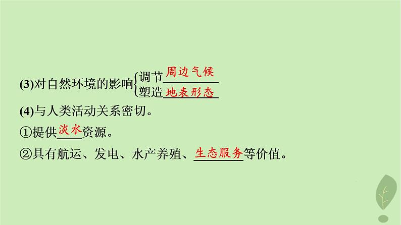 2024版高考地理一轮总复习第3章地球上的水第1节水循环陆地水体及其相互关系课件08