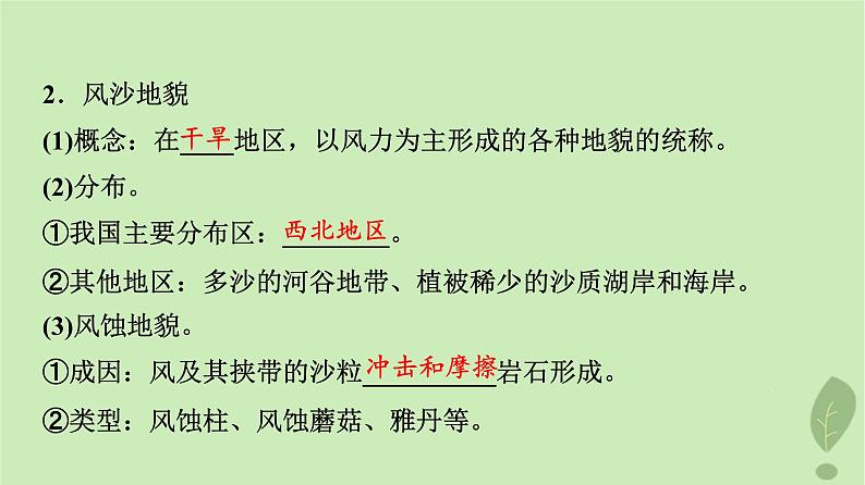 2024版高考地理一轮总复习第4章地表形态的塑造第1节常见地貌类型地貌的观察课件第5页