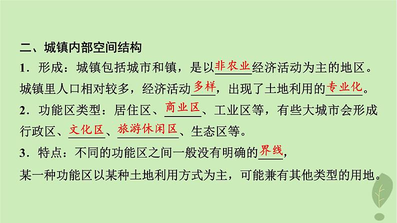 2024版高考地理一轮总复习第8章乡村和城镇第1节乡村和城镇空间结构课件04