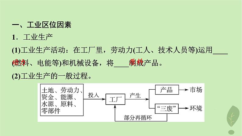 2024版高考地理一轮总复习第9章产业区位因素第2节工业区位因素及其变化服务业区位因素及其变化课件03