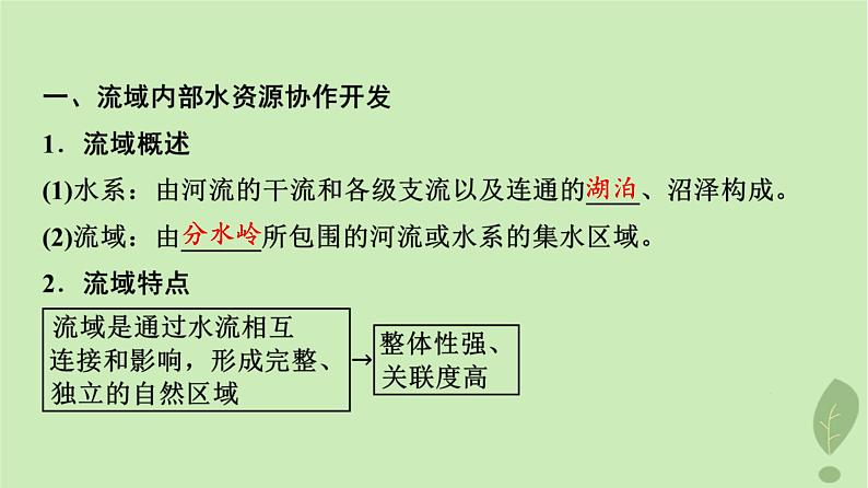 2024版高考地理一轮总复习第15章区际联系与区域协调发展第1节流域内协调发展课件03