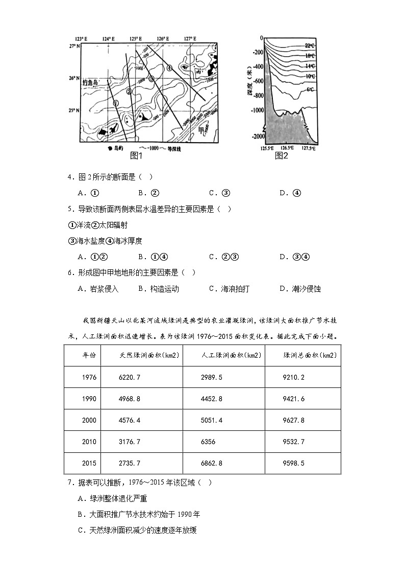 2023届广西柳州市高考三模地理试题（含解析）02