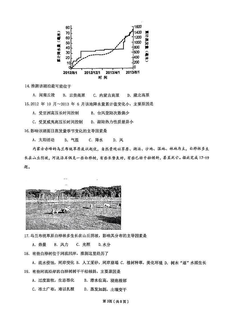 陕西省西安市碑林区西安市铁一中学2022-2023学年高二下学期期末地理试题03