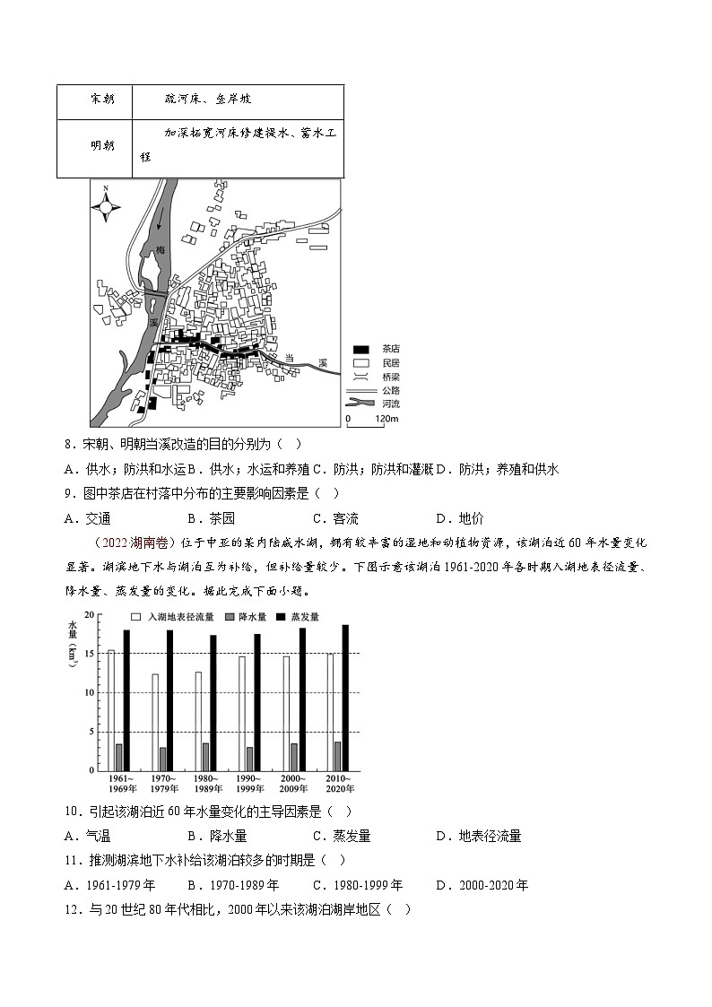十年(14-23)高考地理真题分项汇编专题05 地球上的水（原卷版）第3页