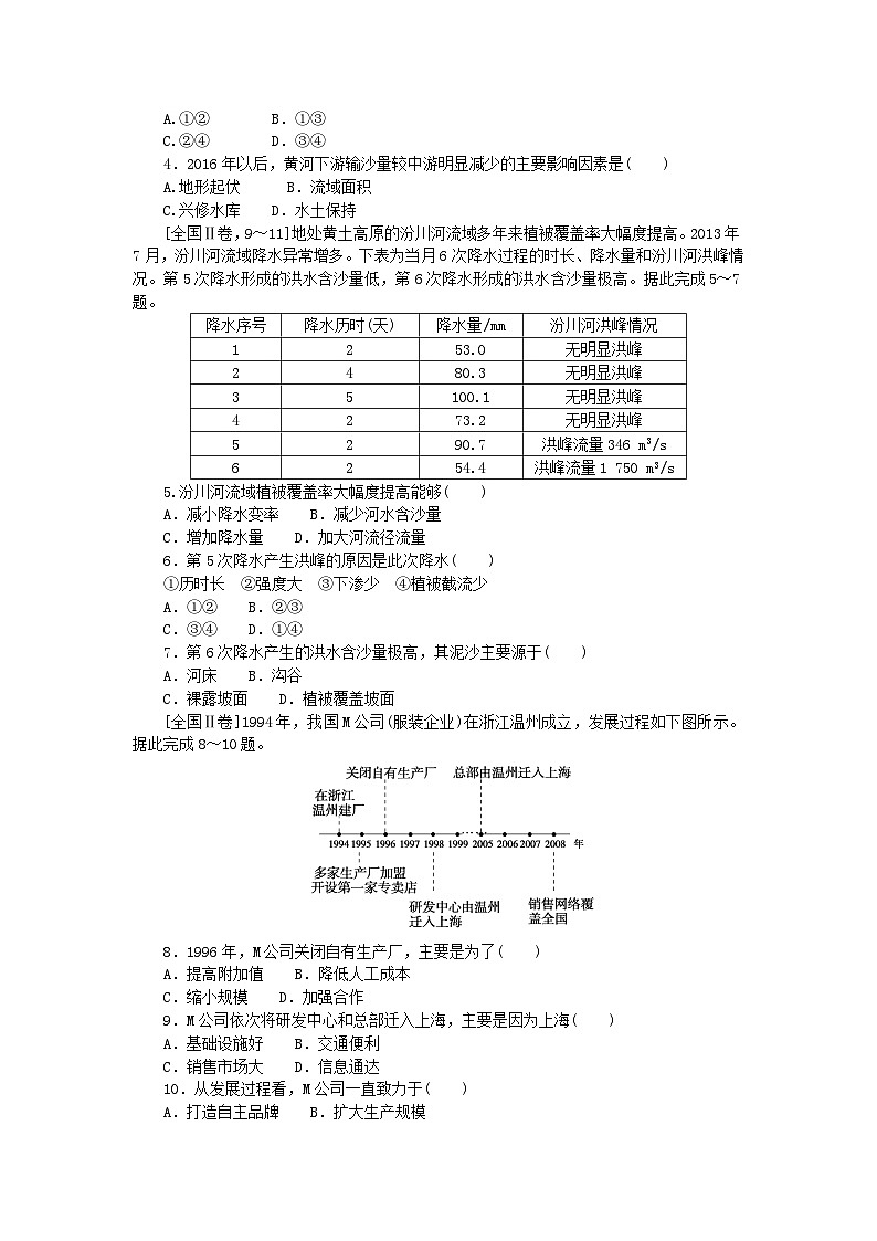 2024版新教材高考地理全程一轮总复习章末高考真题专练十八湘教版02