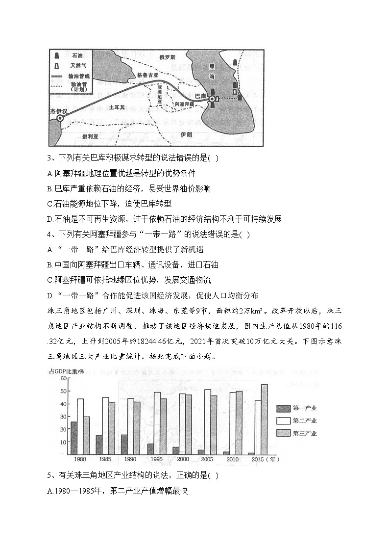 辽宁省锦州市2022-2023学年高二下学期期末考试地理试卷（含答案）第2页