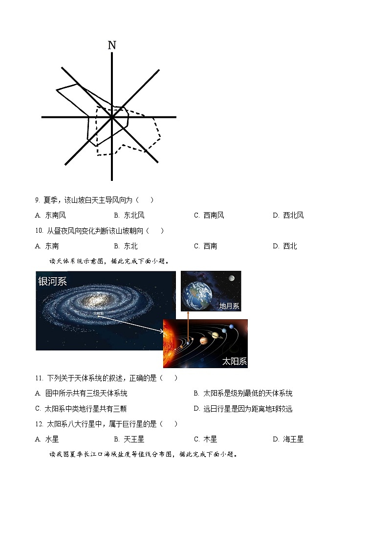 2022-2023学年度浙江省金华市高一上学期期末地理试题03