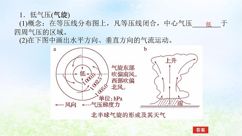 2024版新教材高考地理全程一轮总复习第一部分自然地理第七章天气系统第33课时气旋反气旋与天气课件湘教版04