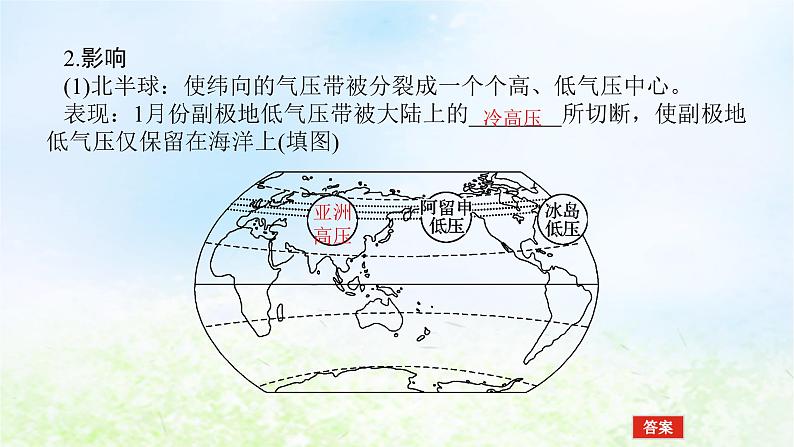 2024版新教材高考地理全程一轮总复习第一部分自然地理第六章大气环流与气候第29课时大气活动中心和季风环流课件湘教版05