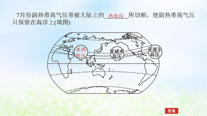 2024版新教材高考地理全程一轮总复习第一部分自然地理第六章大气环流与气候第29课时大气活动中心和季风环流课件湘教版06