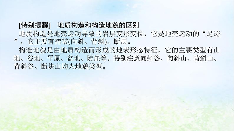 2024版新教材高考地理全程一轮总复习第一部分自然地理第四章岩石圈与地表形态第17课时地质构造与构造地貌课件湘教版08