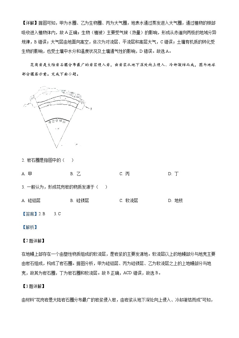 2022-2023学年度浙江省杭州市高一上学期期末地理试题02