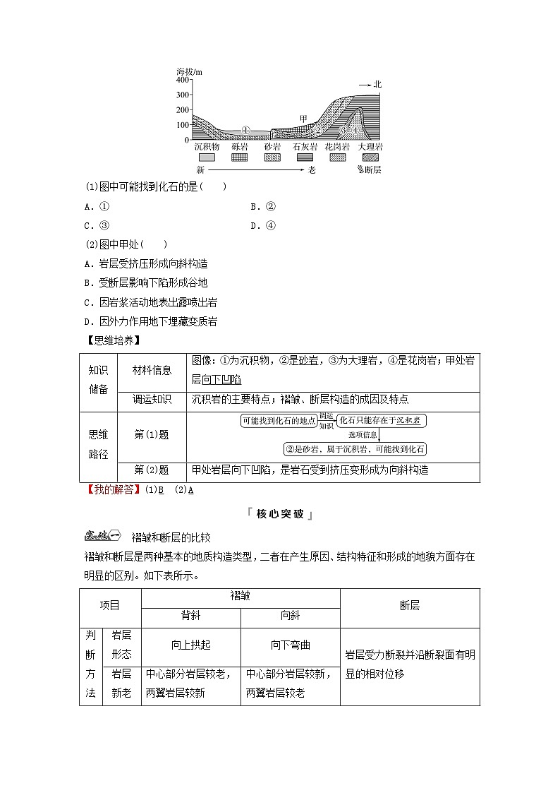 2024版高考地理一轮总复习第4章地表形态的塑造第3节构造地貌的形成教师用书第3页