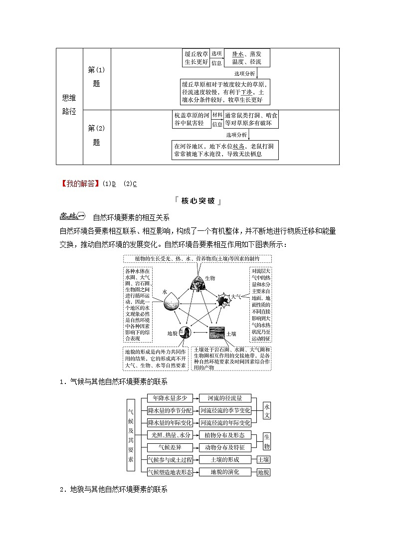 2024版高考地理一轮总复习第5章自然环境的整体性与差异性第2节自然环境的整体性教师用书03