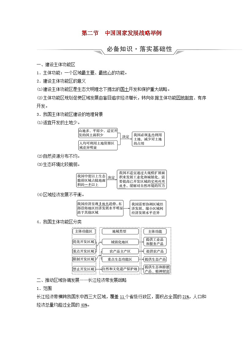 2024版高考地理一轮总复习第11章环境与发展第2节中国国家发展战略举例教师用书01