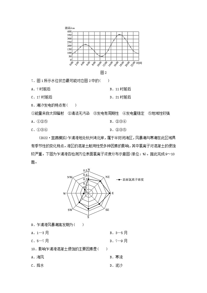 2024版高考地理一轮总复习课时质量评价13海水的性质海水的运动 试卷03