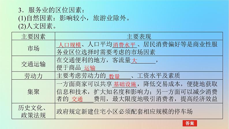 2024版新教材高考地理全程一轮总复习第二部分人文地理第十三章产业区位选择第62课时服务业区位因素及其变化课件新人教版06