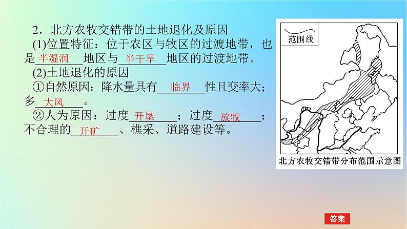 2024版新教材高考地理全程一轮总复习第三部分区域发展第十七章资源环境与区域发展第73课时生态脆弱区的综合治理课件新人教版06