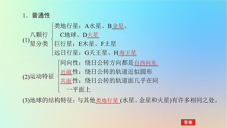 2024版新教材高考地理全程一轮总复习第一部分自然地理第二章宇宙中的地球第5课时地球的宇宙环境课件新人教版08