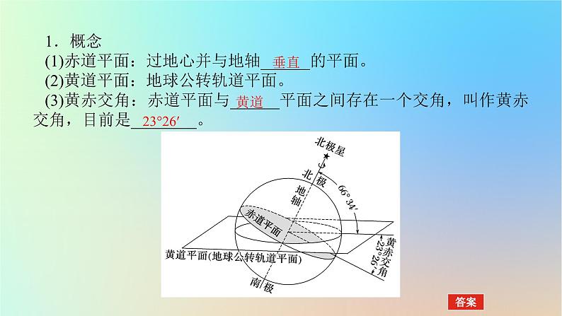 2024版新教材高考地理全程一轮总复习第一部分自然地理第三章地球的运动第10课时黄赤交角及其影响课件新人教版04