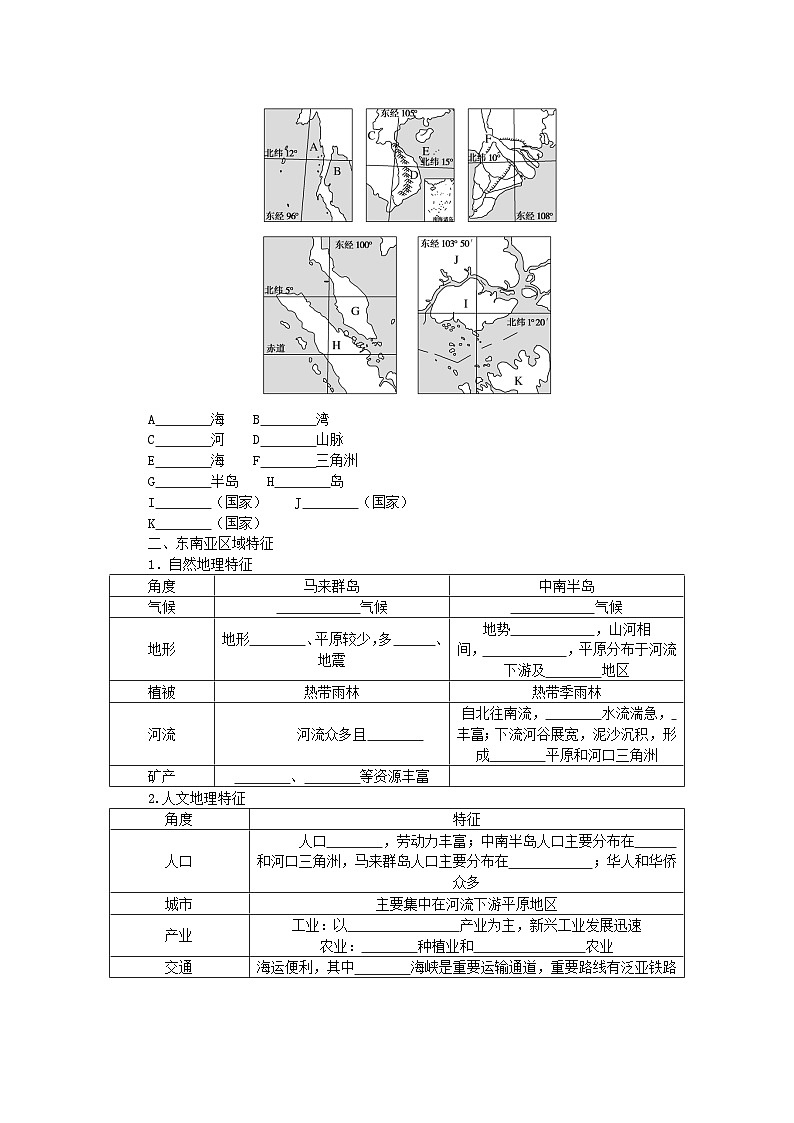 2024版新教材高考地理全程一轮总复习第五部分区域地理第二十一章世界地理第91课时东南亚中亚学生用书湘教版第2页