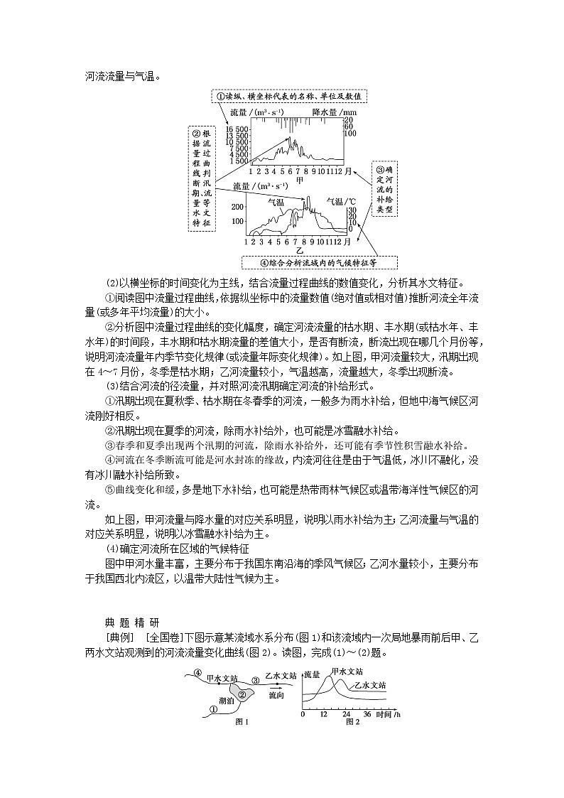 2024版新教材高考地理全程一轮总复习第一部分自然地理第八章地球上的水第35课时陆地水体间的相互关系学生用书湘教版03