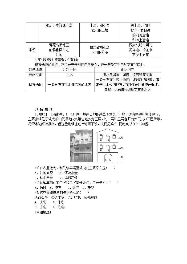 2024版新教材高考地理全程一轮总复习第一部分自然地理第四章岩石圈与地表形态第23课时地表形态与人类活动学生用书湘教版02