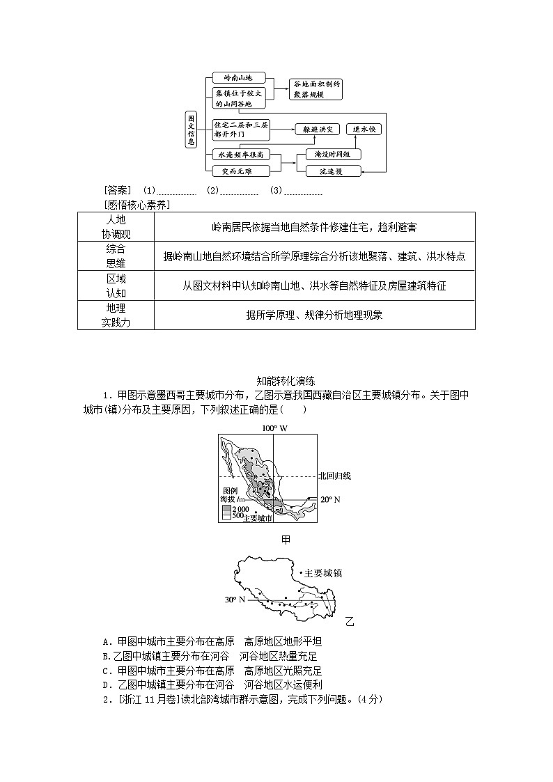 2024版新教材高考地理全程一轮总复习第一部分自然地理第四章岩石圈与地表形态第23课时地表形态与人类活动学生用书湘教版03