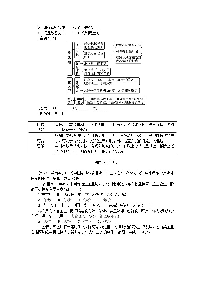 2024版新教材高考地理全程一轮总复习第二部分人文地理第十三章产业区位选择第61课时工业区位因素的变化学生用书新人教版第3页