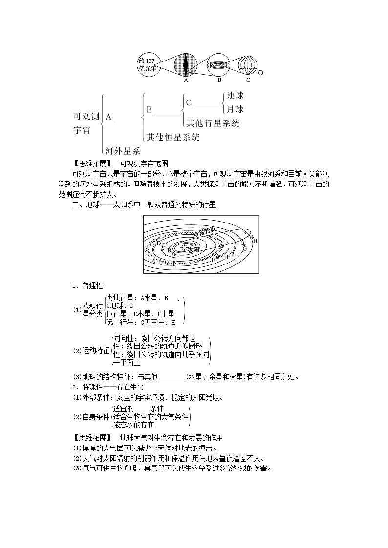 2024版新教材高考地理全程一轮总复习第一部分自然地理第二章宇宙中的地球第5课时地球的宇宙环境学生用书新人教版第2页