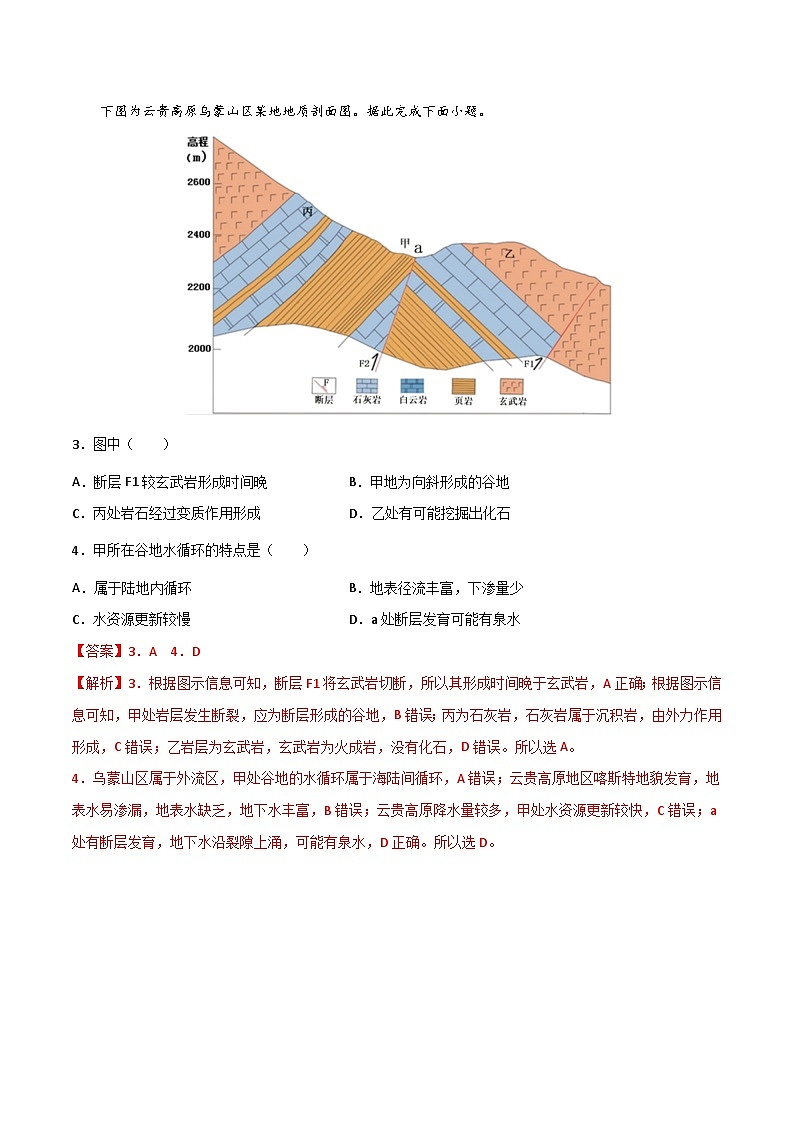 三轮冲刺卷2-【赢在高考·黄金20卷】备战2022年高考地理模拟卷（北京卷专用）（解析版）第2页