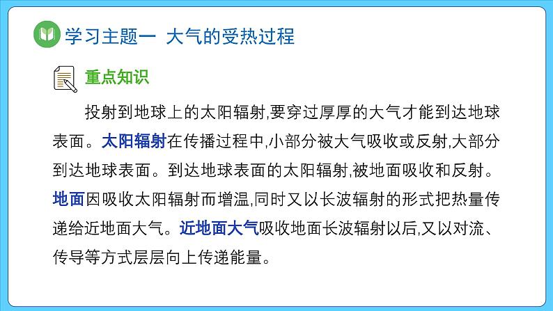 2.2.1 第1课时 大气的受热过程（课件） 2023-2024学年高中地理人教版(2019)必修一07