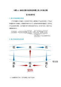 专题12 地理过程形成类选择题之热力环流过程（解析版）-备战2021届高考地理二轮复习题型专练