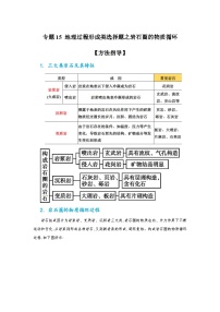 专题15 地理过程形成类选择题之岩石圈的物质循环（解析版）-备战2021届高考地理二轮复习题型专练