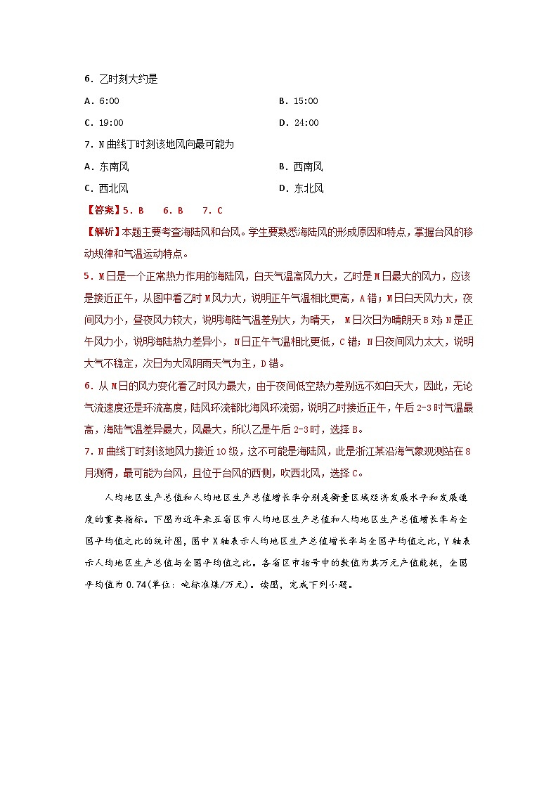 专题22 选择题之地理统计图强化训练（解析版）-备战2021届高考地理二轮复习题型专练第3页