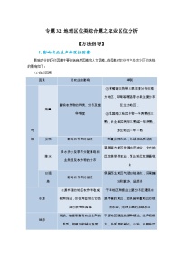 专题32 地理区位类综合题之农业区位分析（解析版）-备战2021届高考地理二轮复习题型专练