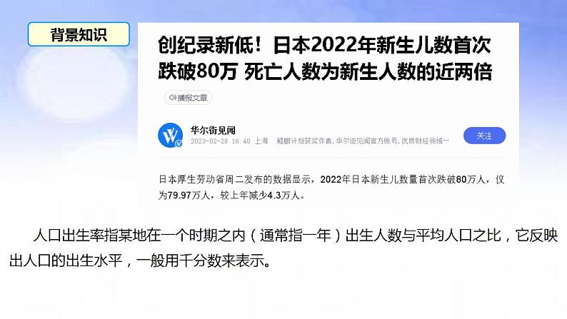 01 人口出生率下降-备战2023年高考地理二轮复习热门考点突破课件PPT第2页