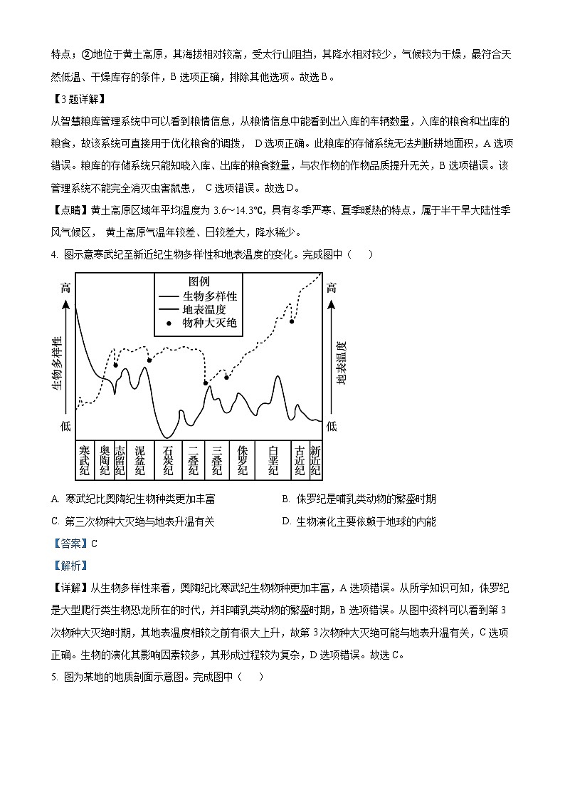 2022年北京市普通高中学业水平等级性考试地理试题（解析版）02
