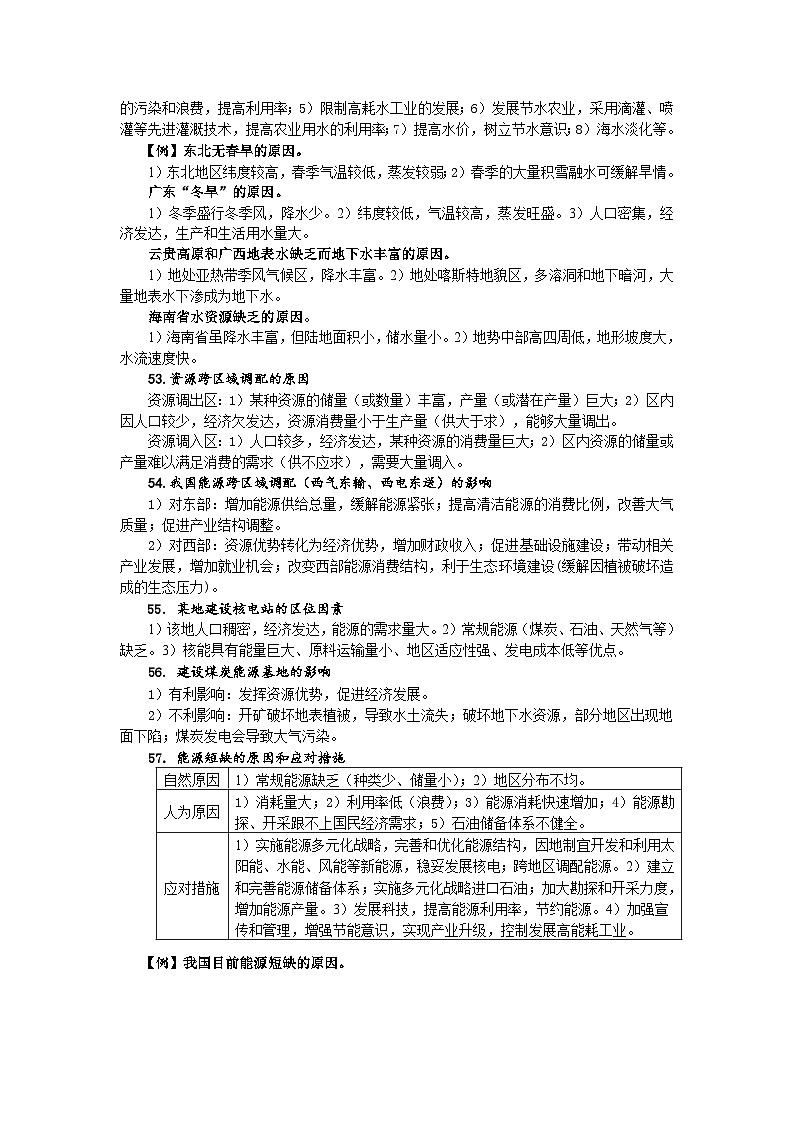 （3）高中地理综合题解题思路集锦—资源类、人口类-2022届高三地理一轮复习第2页