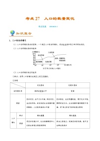 考点27 人口的数量变化-备战2022年高考地理一轮复习考点帮